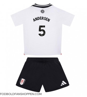Fulham Joachim Andersen #5 Hjemmebanetrøje Børn 2024-25 Kortærmet (+ Korte bukser)